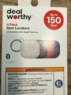Deal Worthy 4 Pack Item Locators  White/Black/Red. Beeps when you call them!
